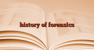 history of forensics
