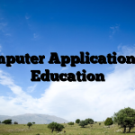 Computer Applications In Education