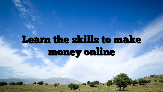 Learn the skills to make money online